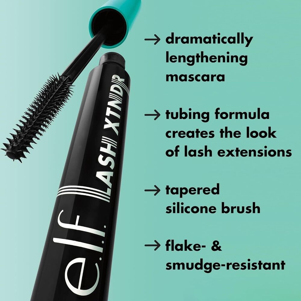 e.l.f Lash XTNDR Mascara Made Tubing Long Lasting Look of Lash Pitch Black 0.6oz - Picture 3 of 8